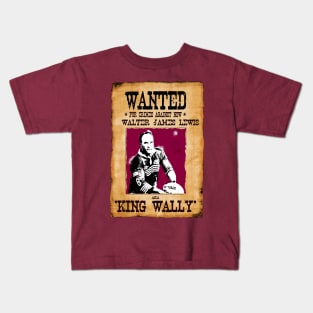 State of Origin - QUEENSLAND - Wanted Poster- WALLY LEWIS Kids T-Shirt